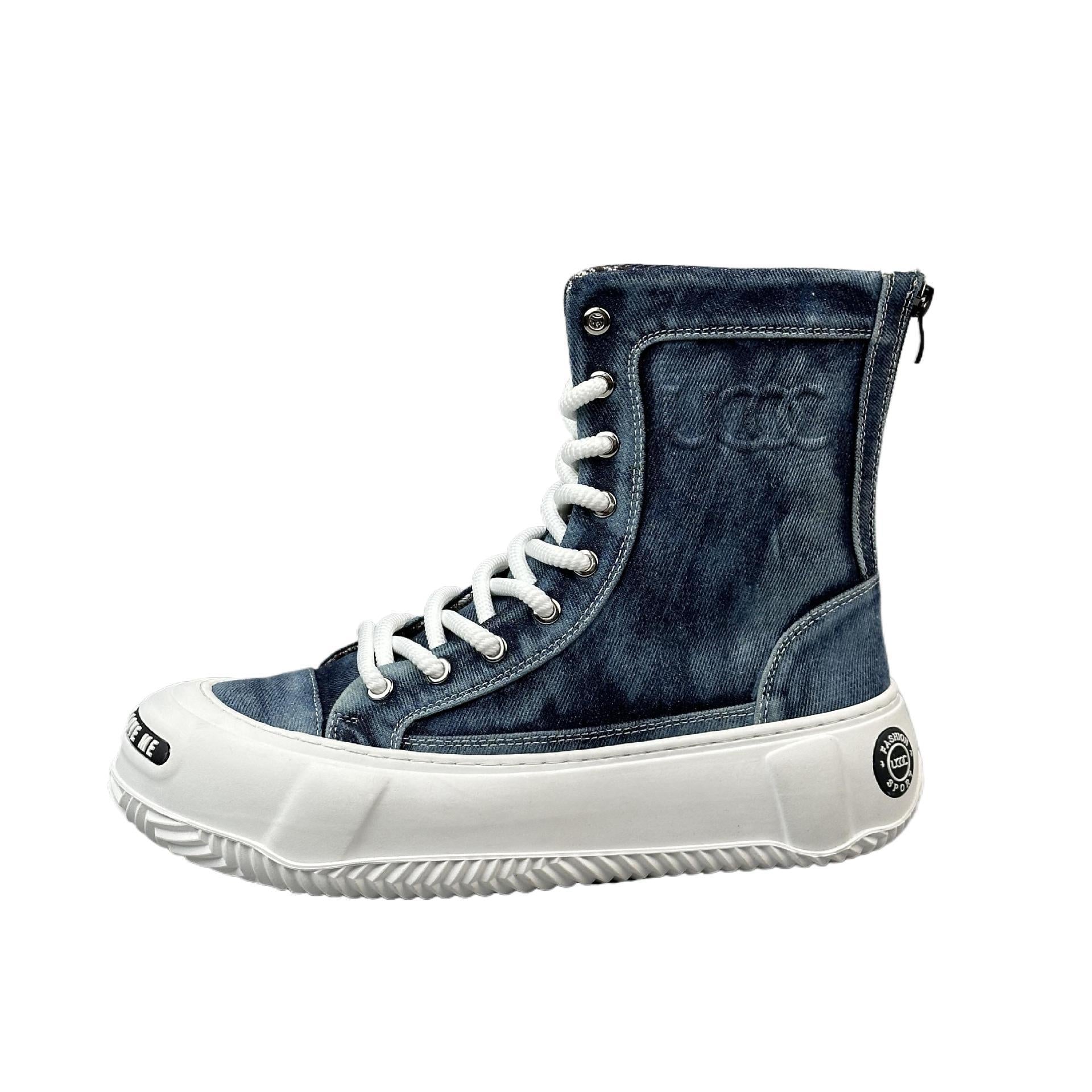 High-top Canvas Boots Fashionable All-match Fashion Boots Men - Bellarte Enchanté High-top Canvas Boots Fashionable All-match Fashion Boots Men
